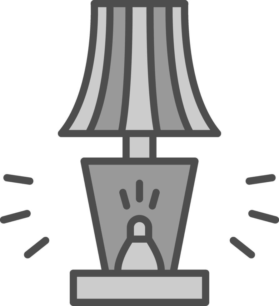 Lamp Line Filled Greyscale Icon Design vector