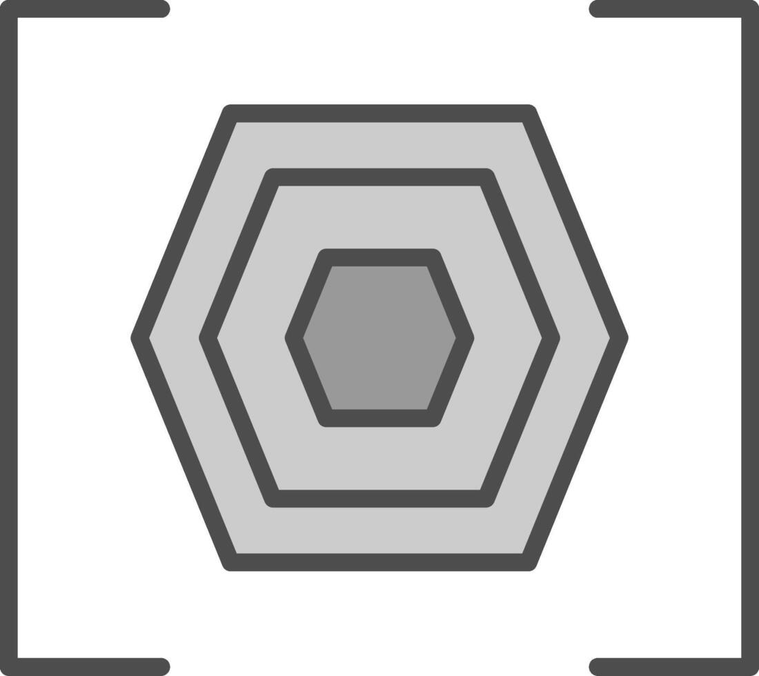 Bracket Line Filled Greyscale Icon Design vector
