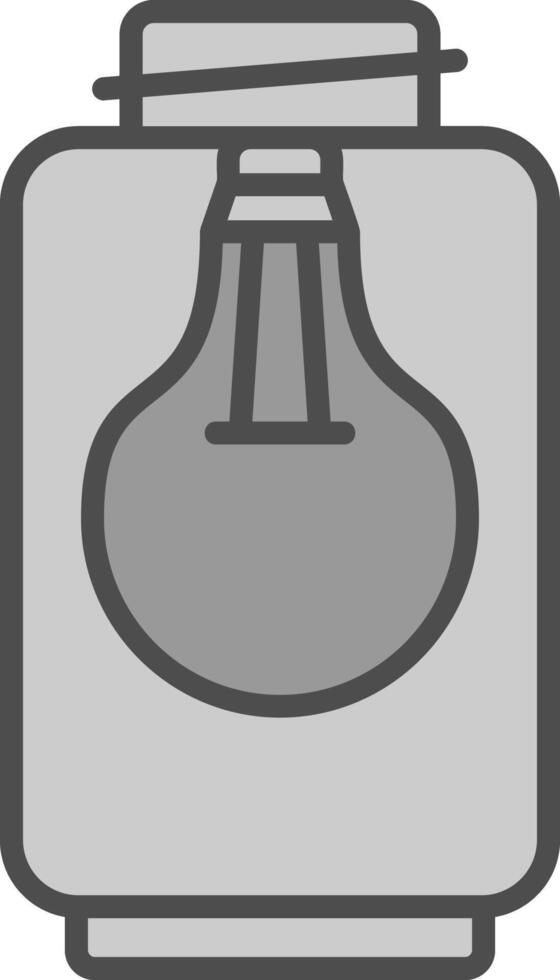 Lamp Line Filled Greyscale Icon Design vector