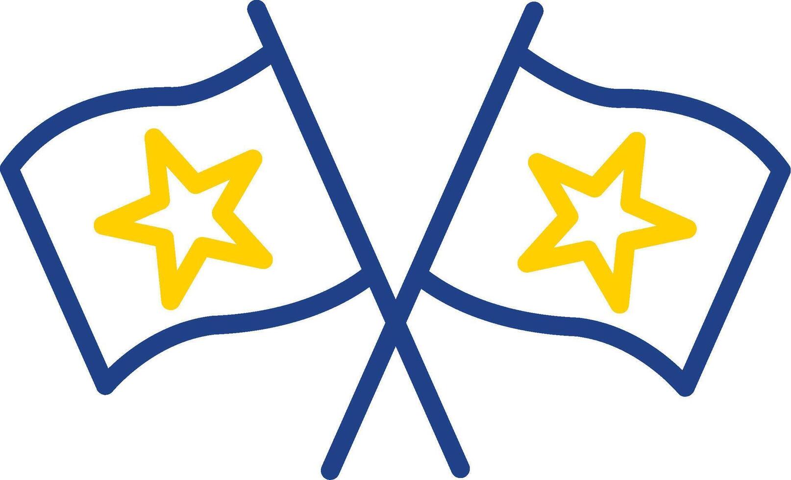 Flags Line Two Colour Icon Design vector