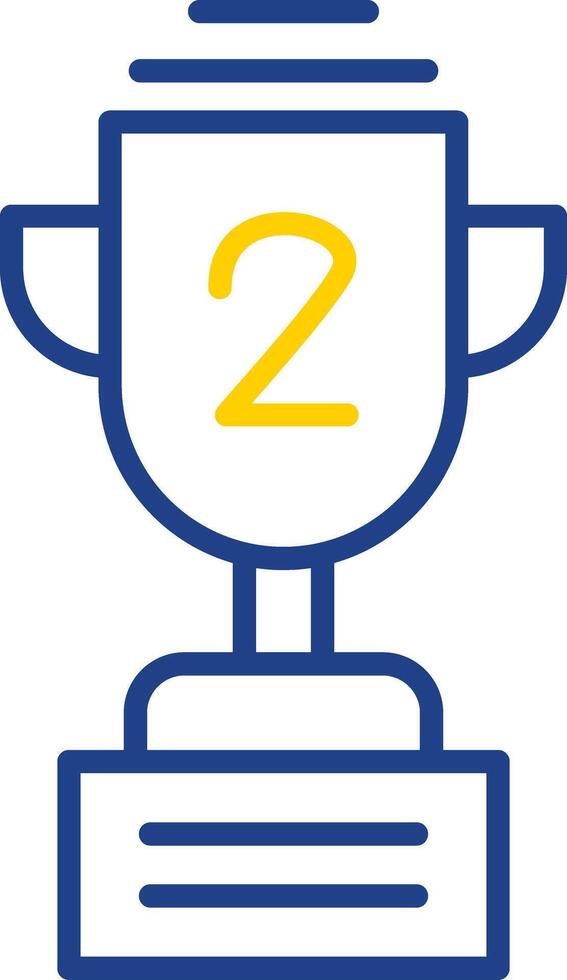 Trophy Line Two Colour Icon Design vector