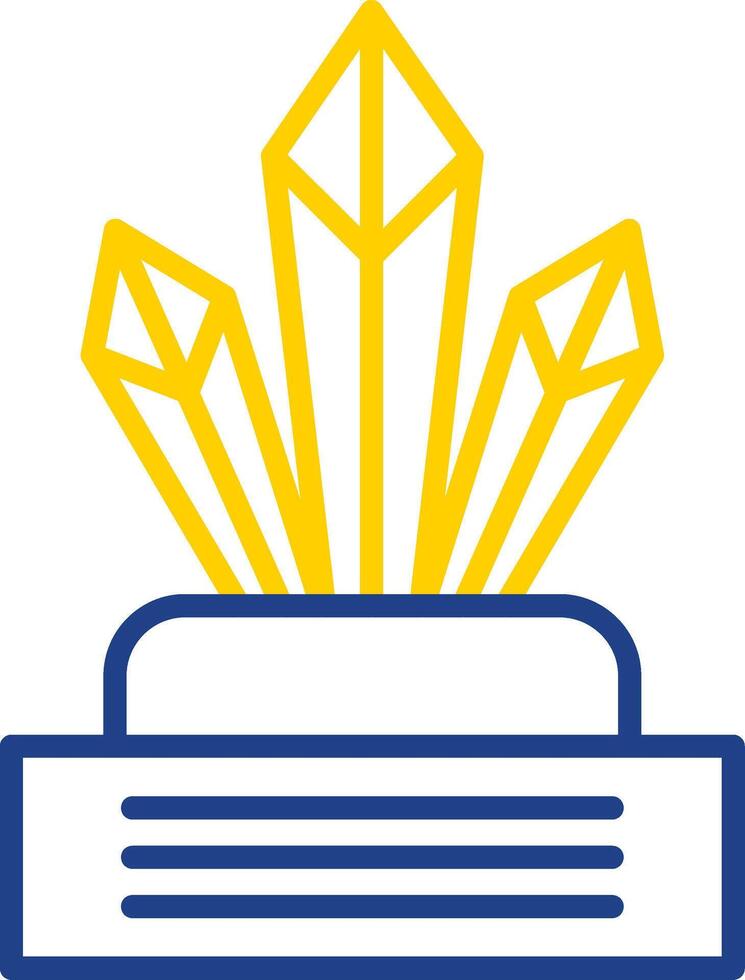 Crystals Line Two Colour Icon Design vector