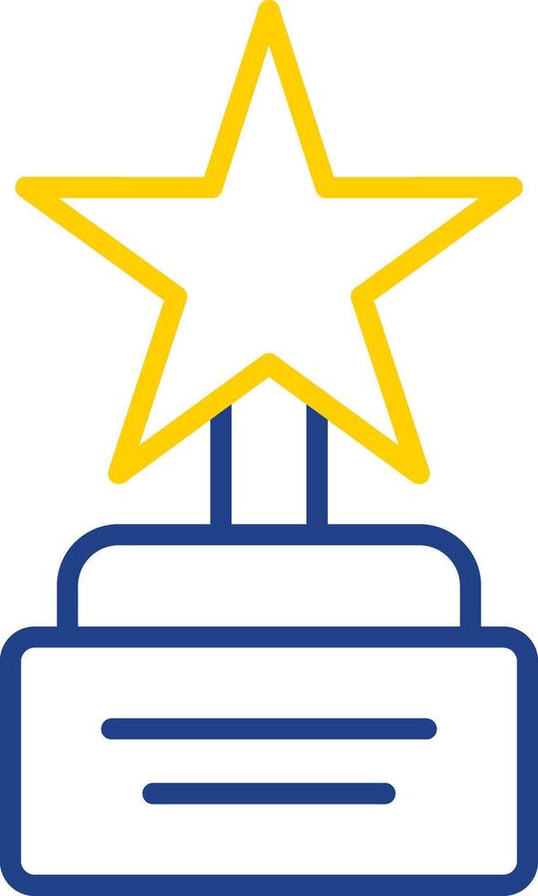 Star Line Two Colour Icon Design vector