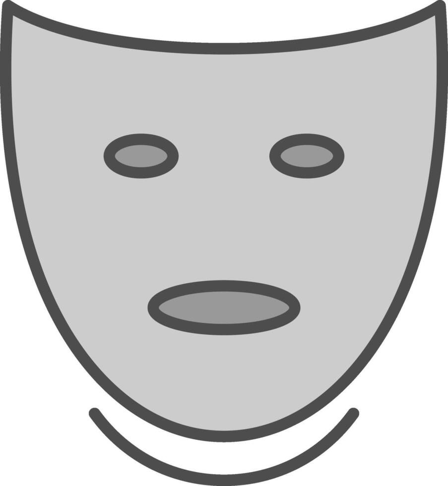 Theatre Line Filled Greyscale Icon Design vector