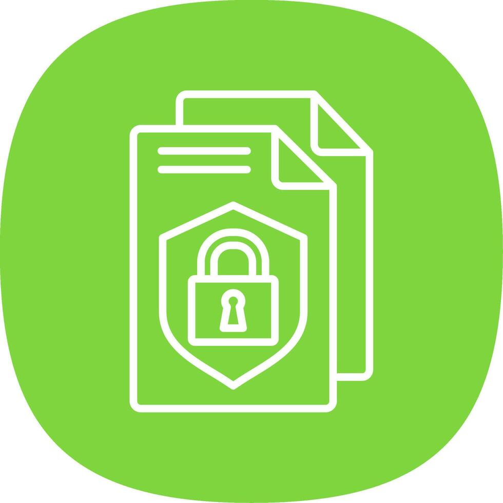 Privacy Policy Line Curve Icon Design vector