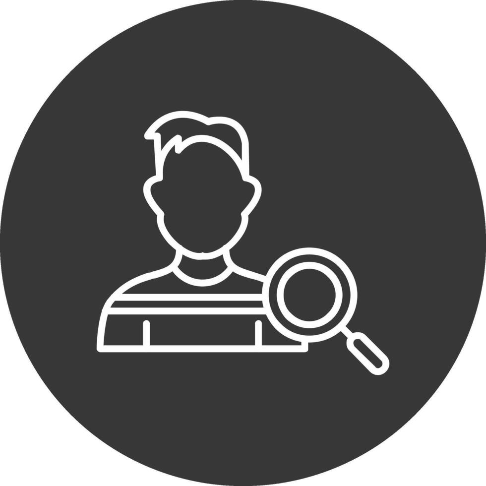 Auditor Line Inverted Icon Design vector