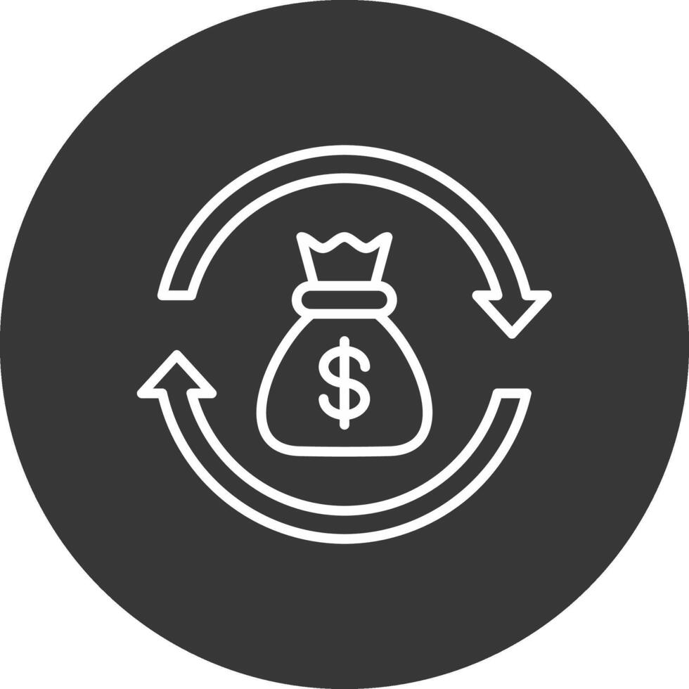 Return Of Investment Line Inverted Icon Design vector