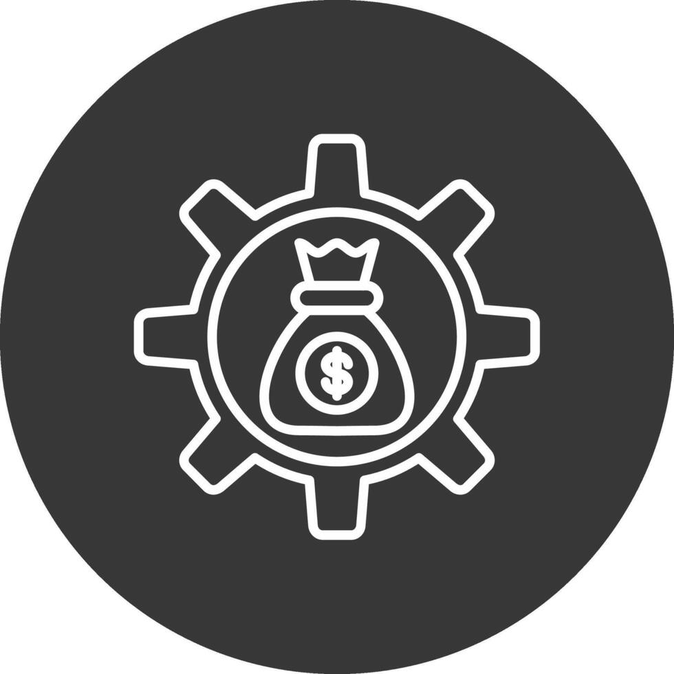Asset Management Line Inverted Icon Design vector