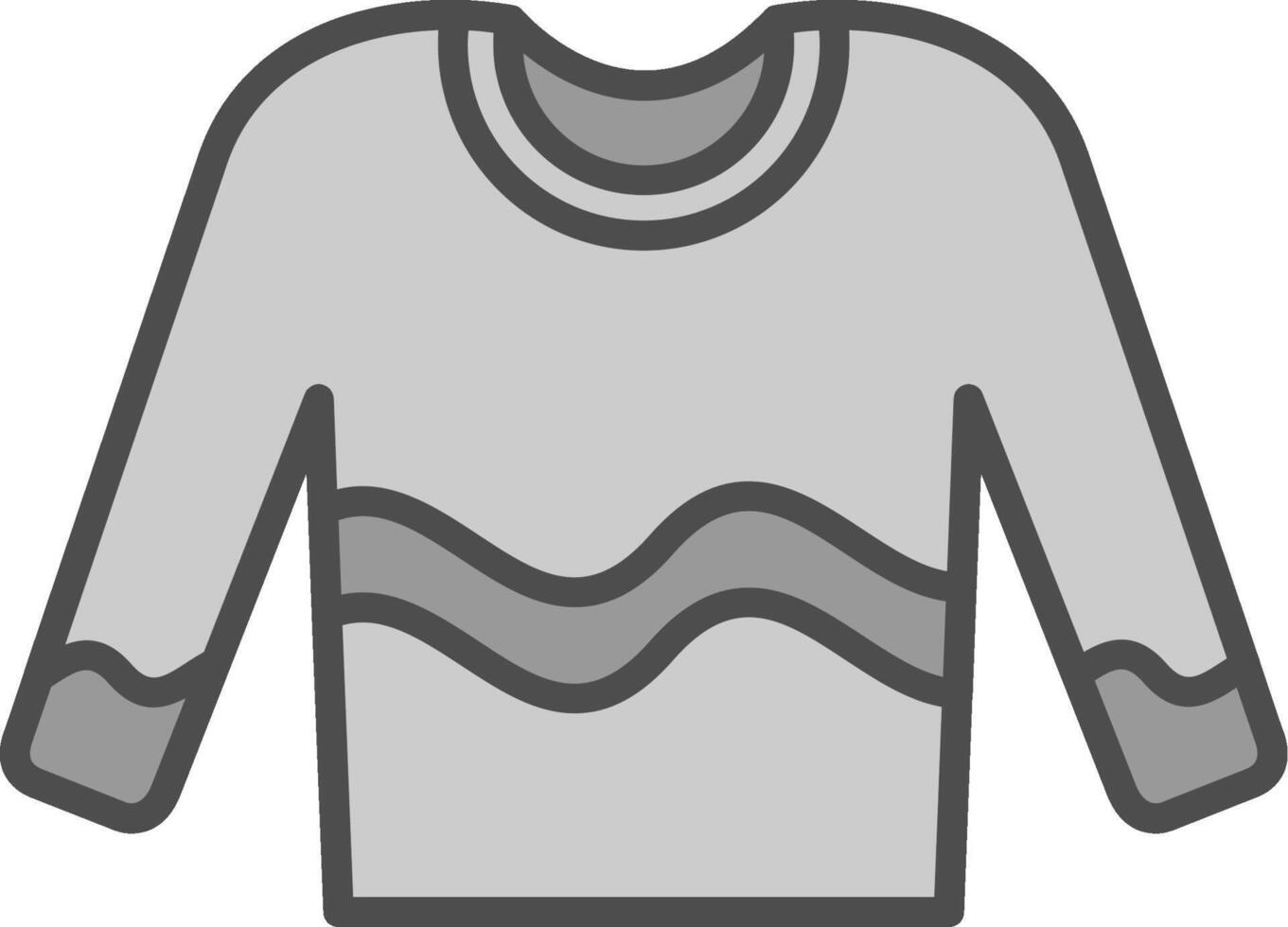 Jumper Line Filled Greyscale Icon Design vector