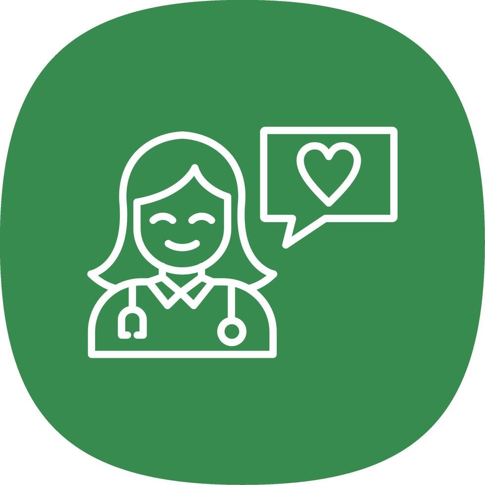 Medical Help Line Curve Icon Design vector