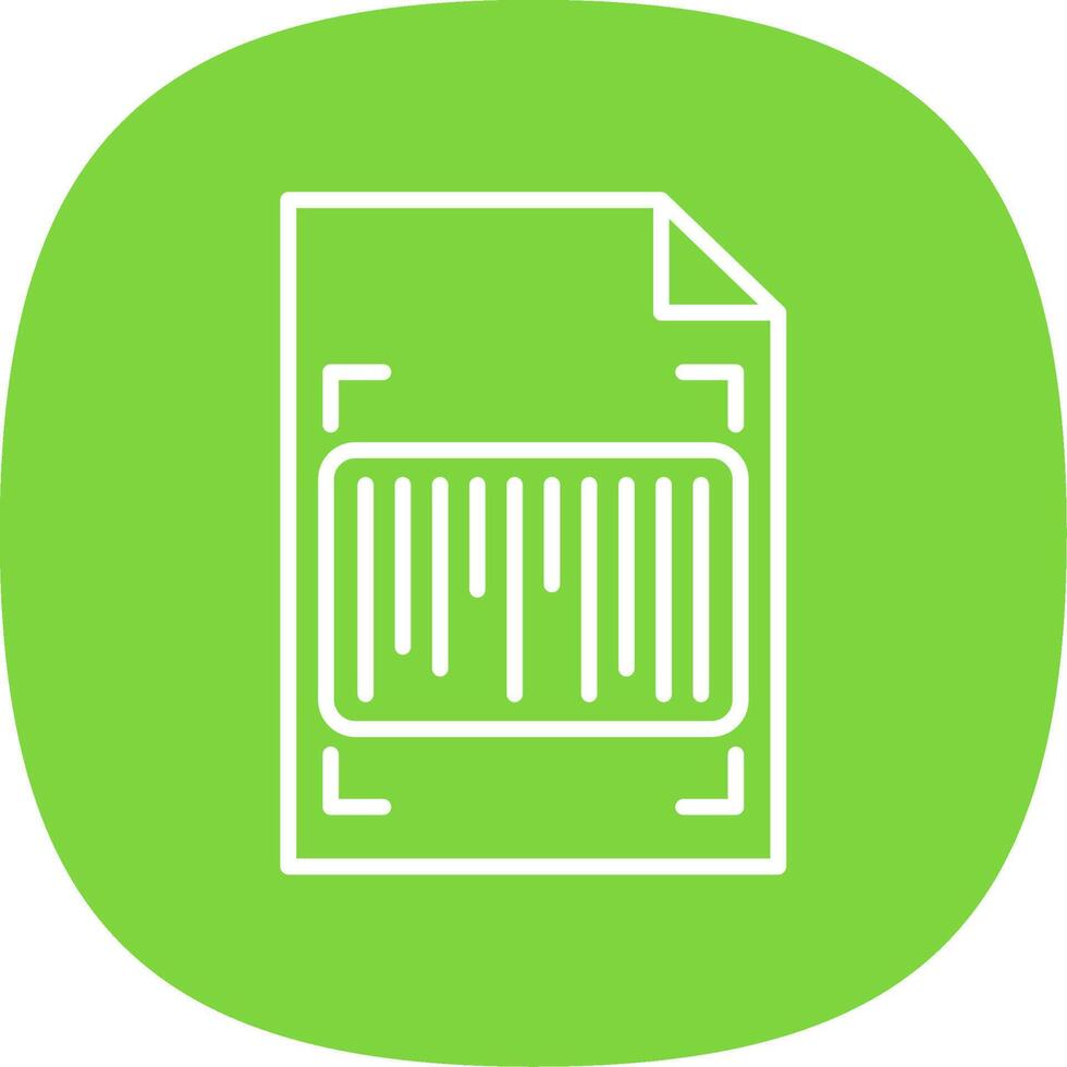 Barcode Line Curve Icon Design vector