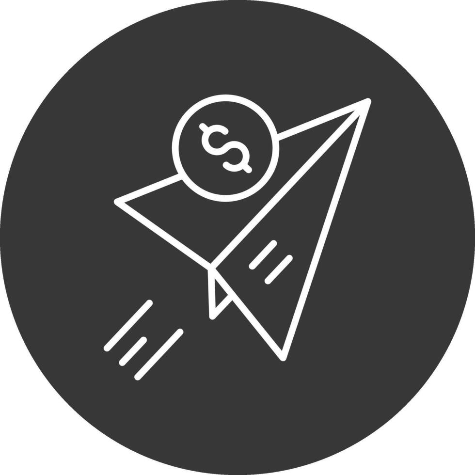 Send Money Line Inverted Icon Design vector