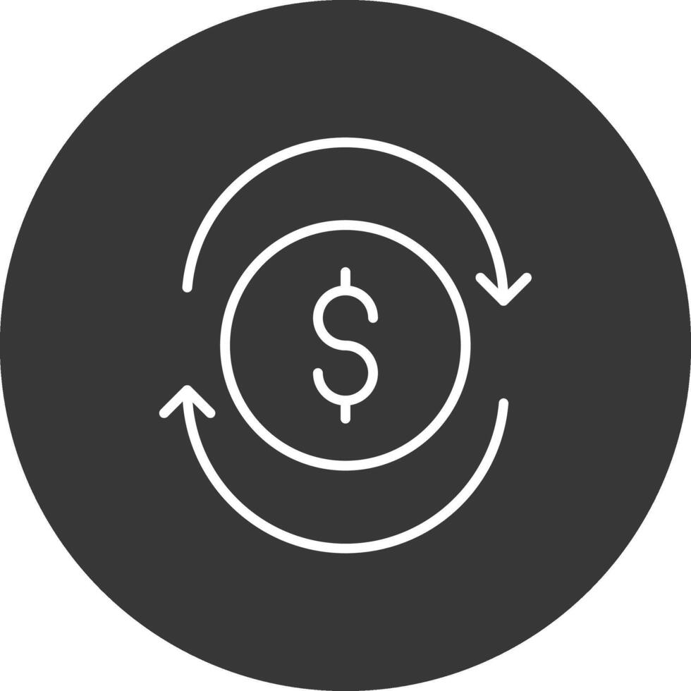 Exchange Rate Line Inverted Icon Design vector