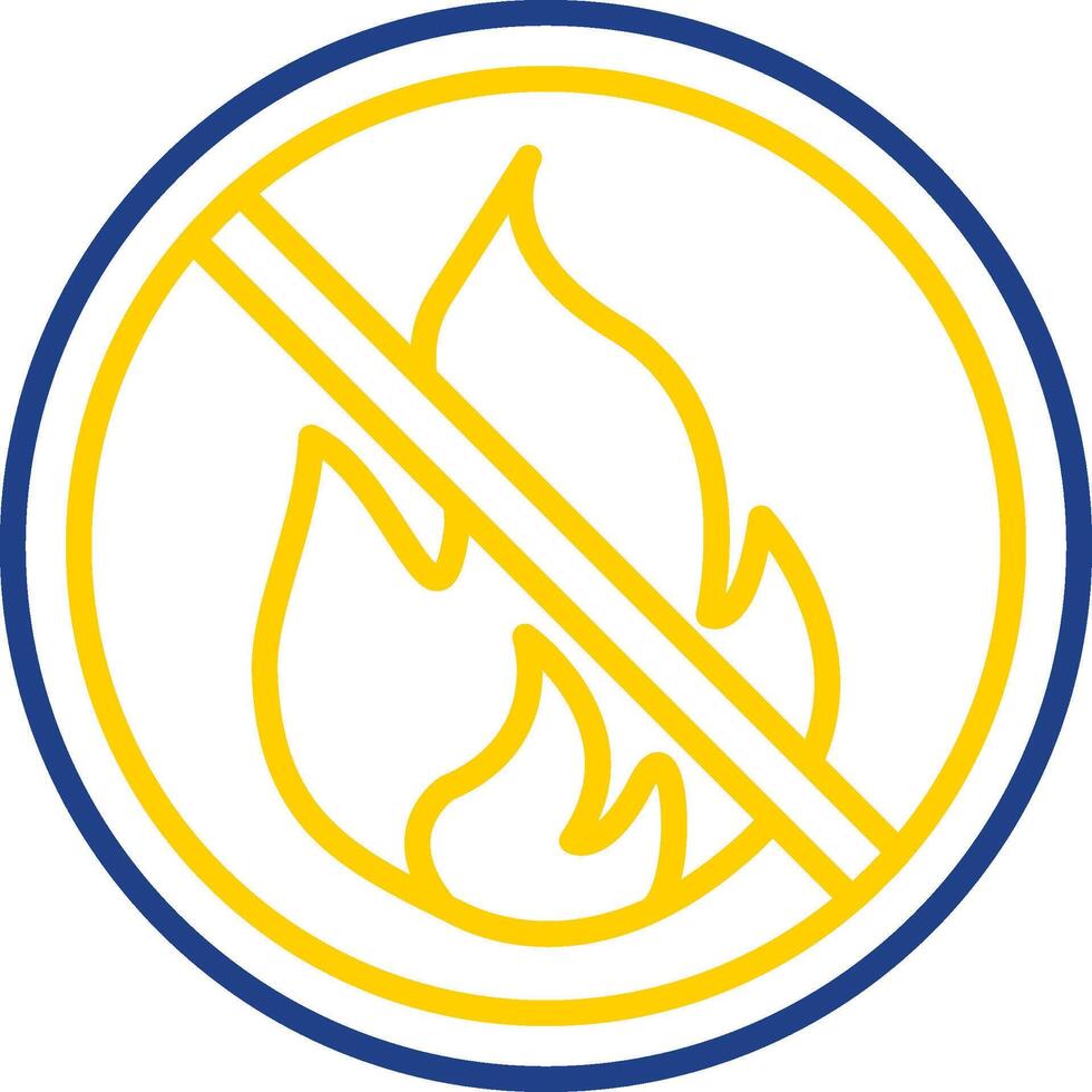 Prohibited Sign Line Two Colour Icon Design vector