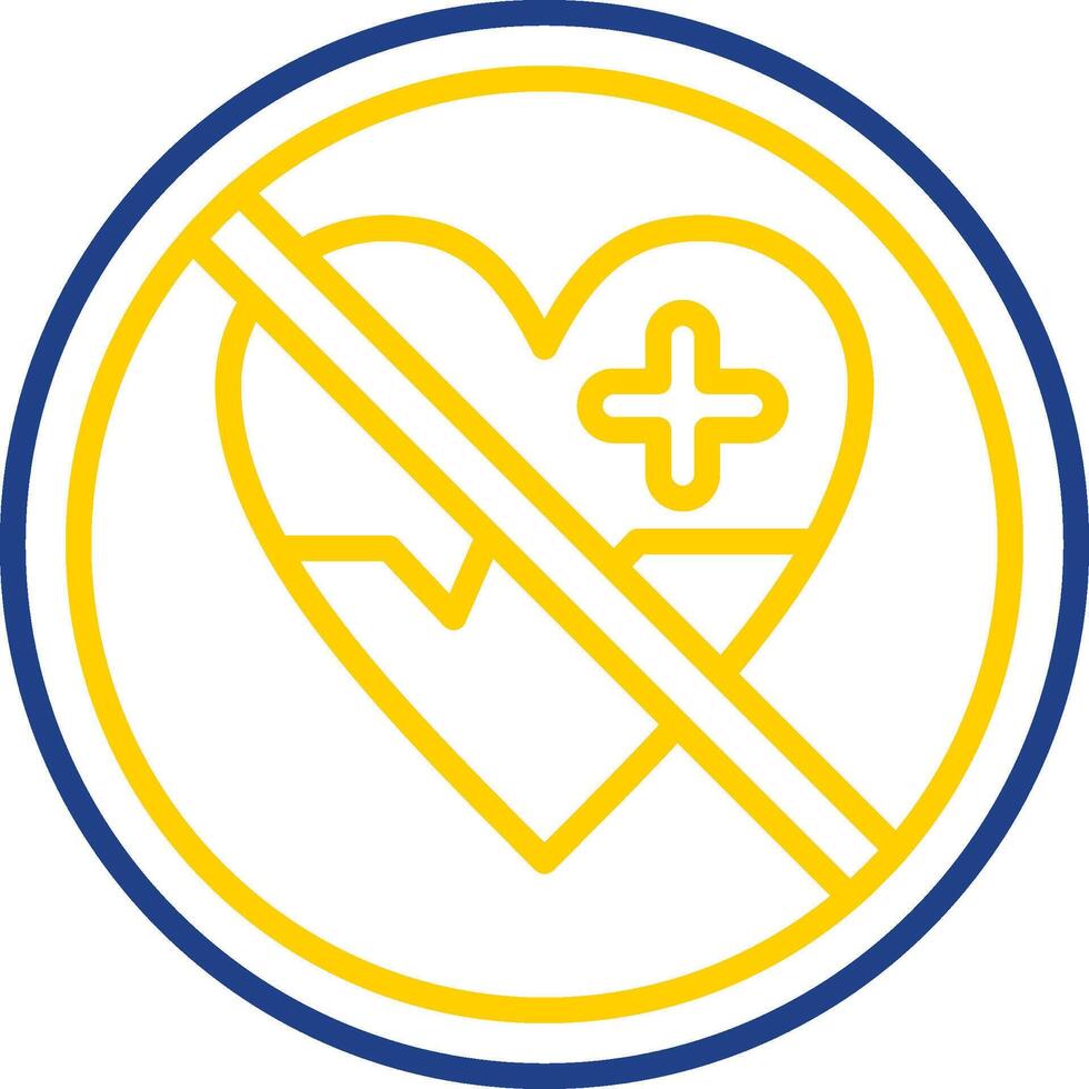 Prohibited Sign Line Two Colour Icon Design vector
