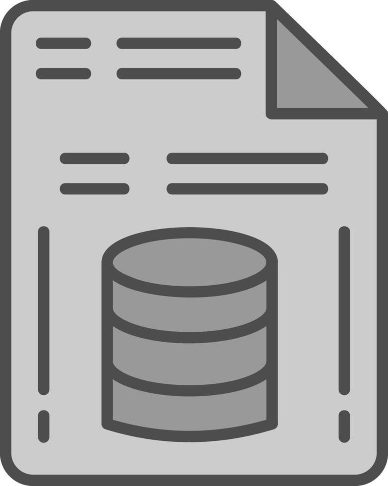 Data Line Filled Greyscale Icon Design vector