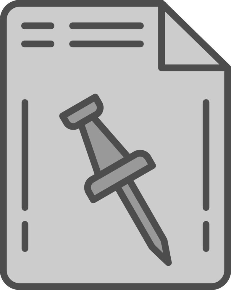 Document Line Filled Greyscale Icon Design vector