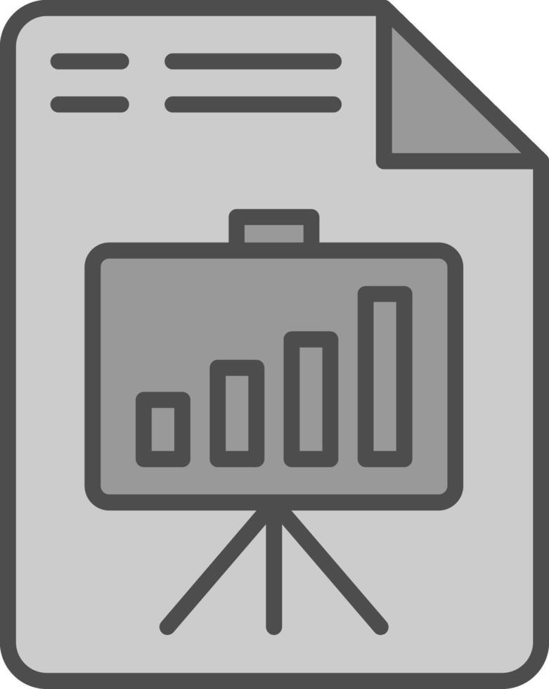 Presentation Line Filled Greyscale Icon Design vector