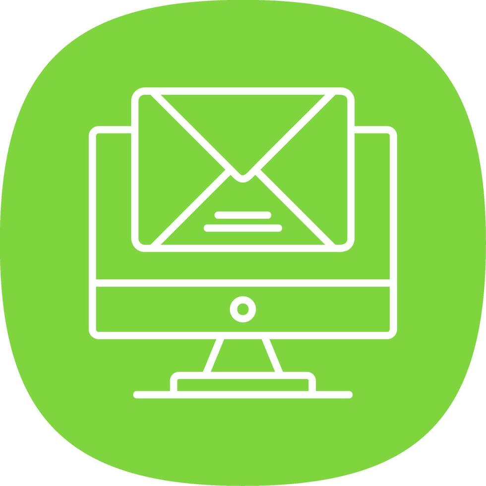 Mail Line Curve Icon Design vector