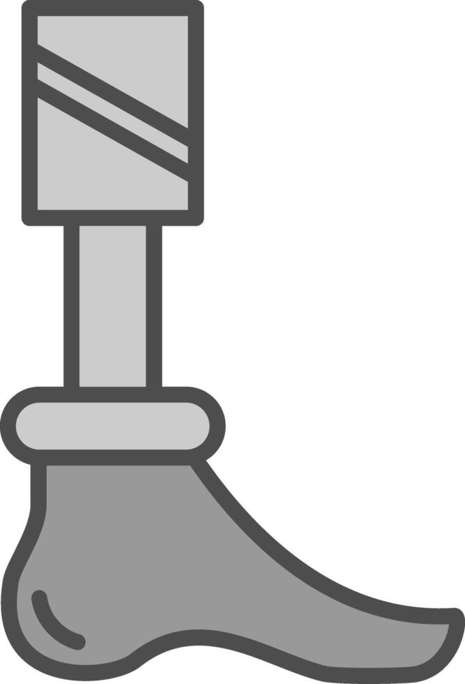 Prosthetic Line Filled Greyscale Icon Design vector