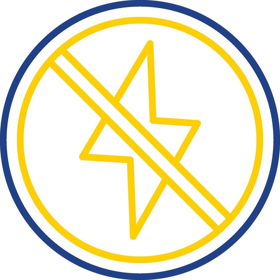 Prohibited Sign Line Two Colour Icon Design vector