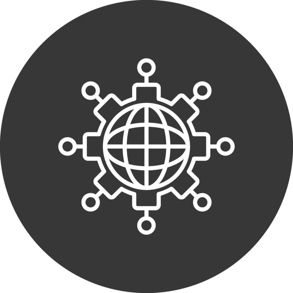 Networking Line Inverted Icon Design vector