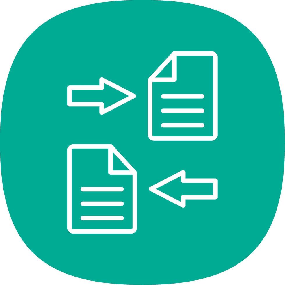 File Sharing Line Curve Icon Design vector