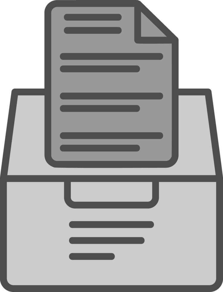 Document File Line Filled Greyscale Icon Design vector