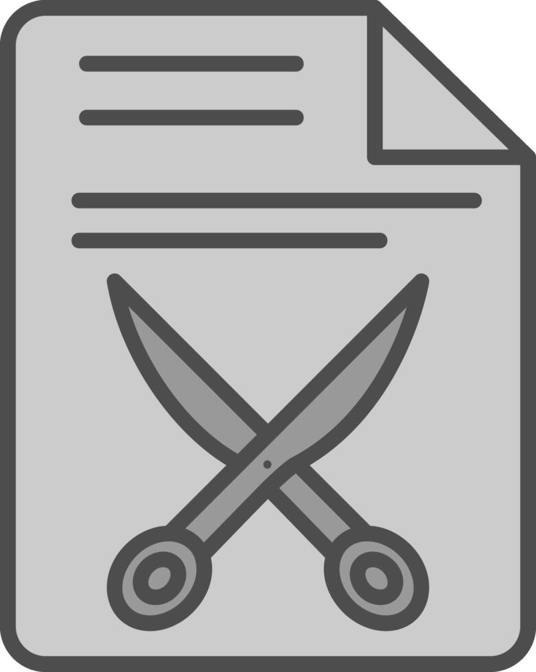 documento línea lleno escala de grises icono diseño vector