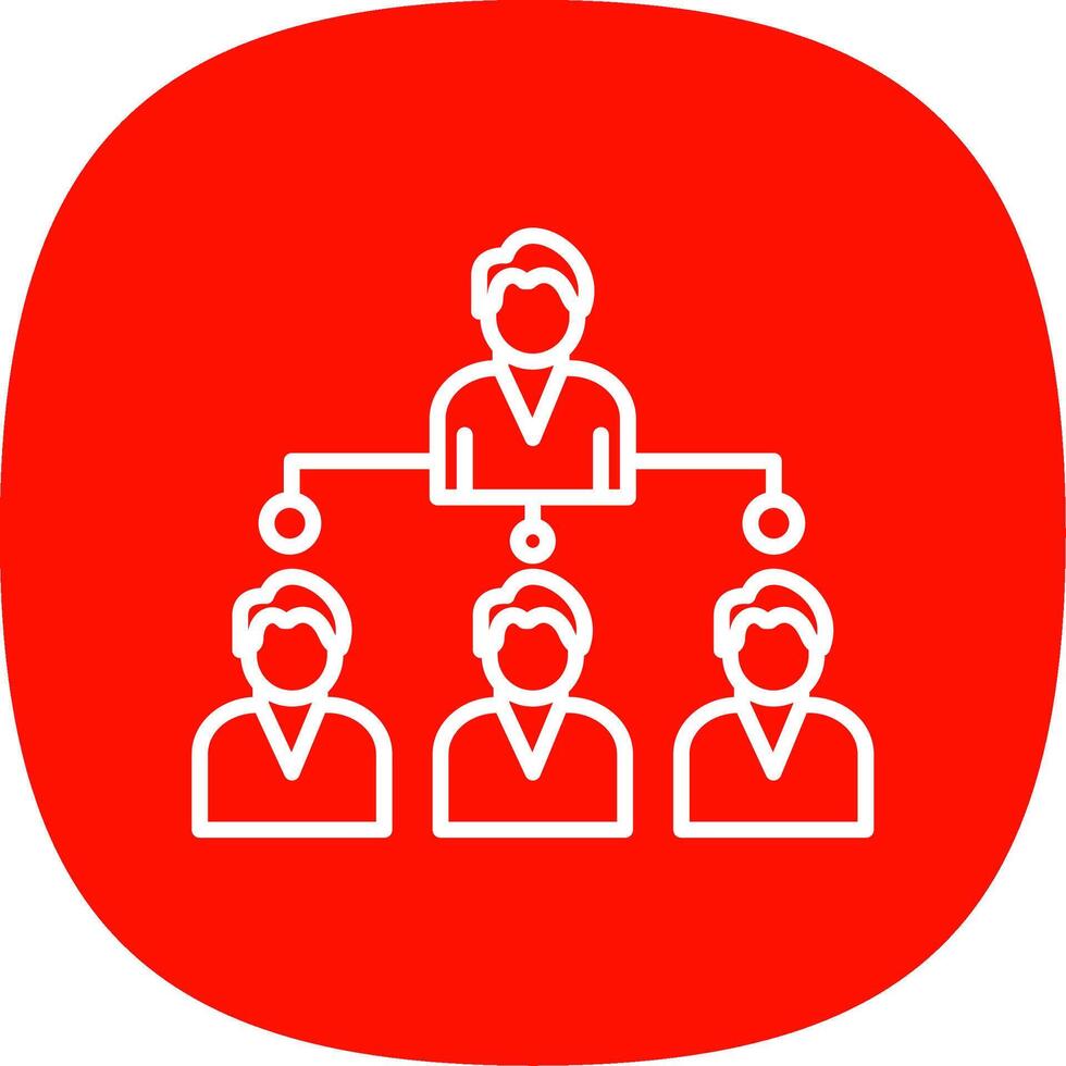 Company Structure Line Curve Icon Design vector