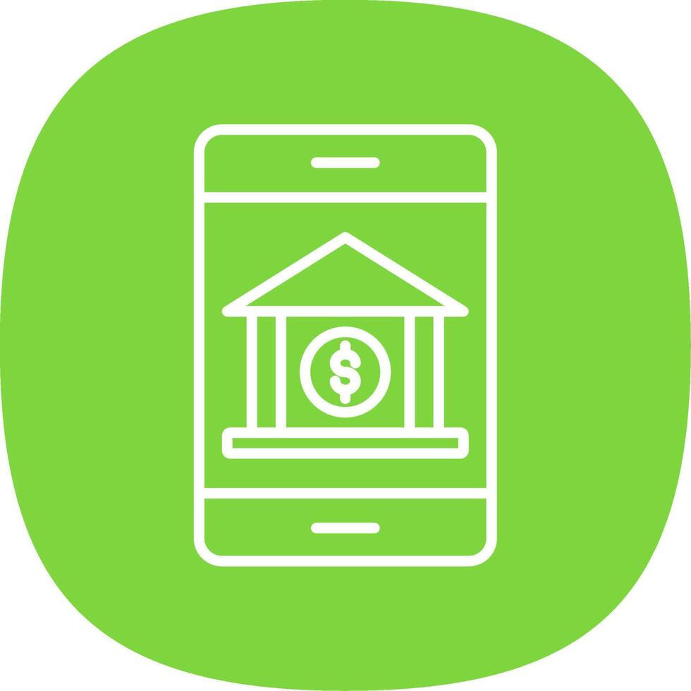 Banking App Line Curve Icon Design vector