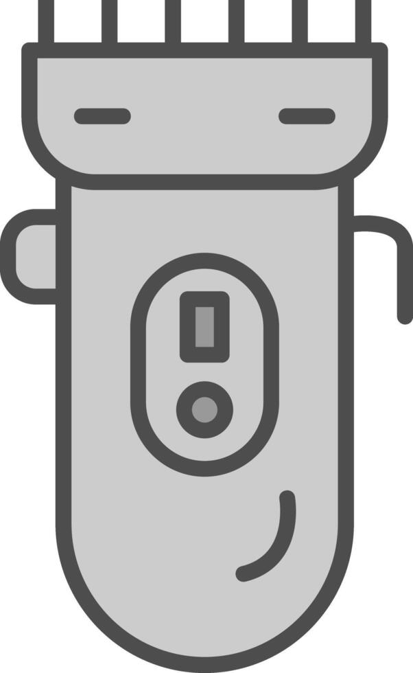 Electric Shaver Line Filled Greyscale Icon Design vector