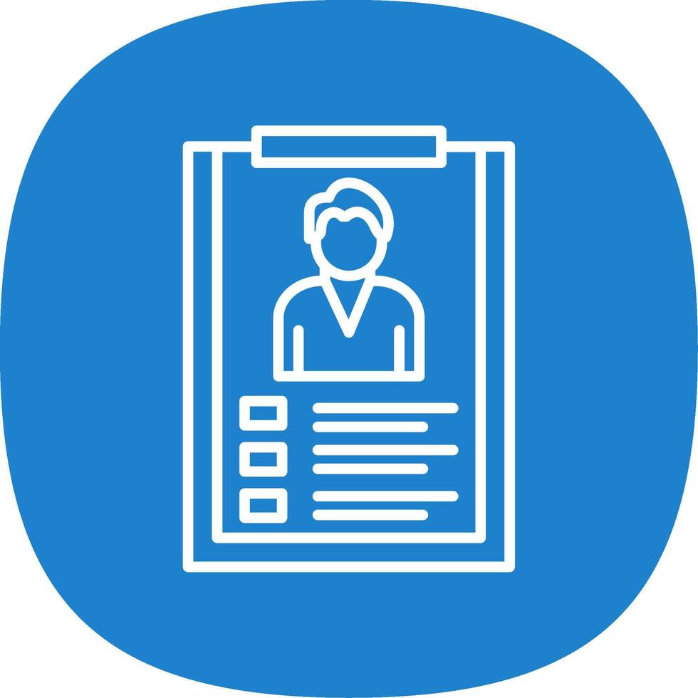 Employee Data Line Curve Icon Design vector