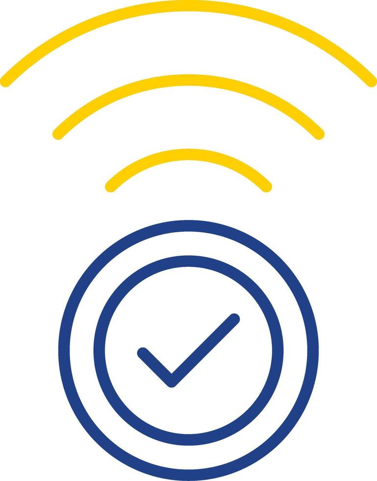 Wifi Line Two Colour Icon Design vector