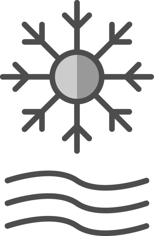 Defrost Line Filled Greyscale Icon Design vector