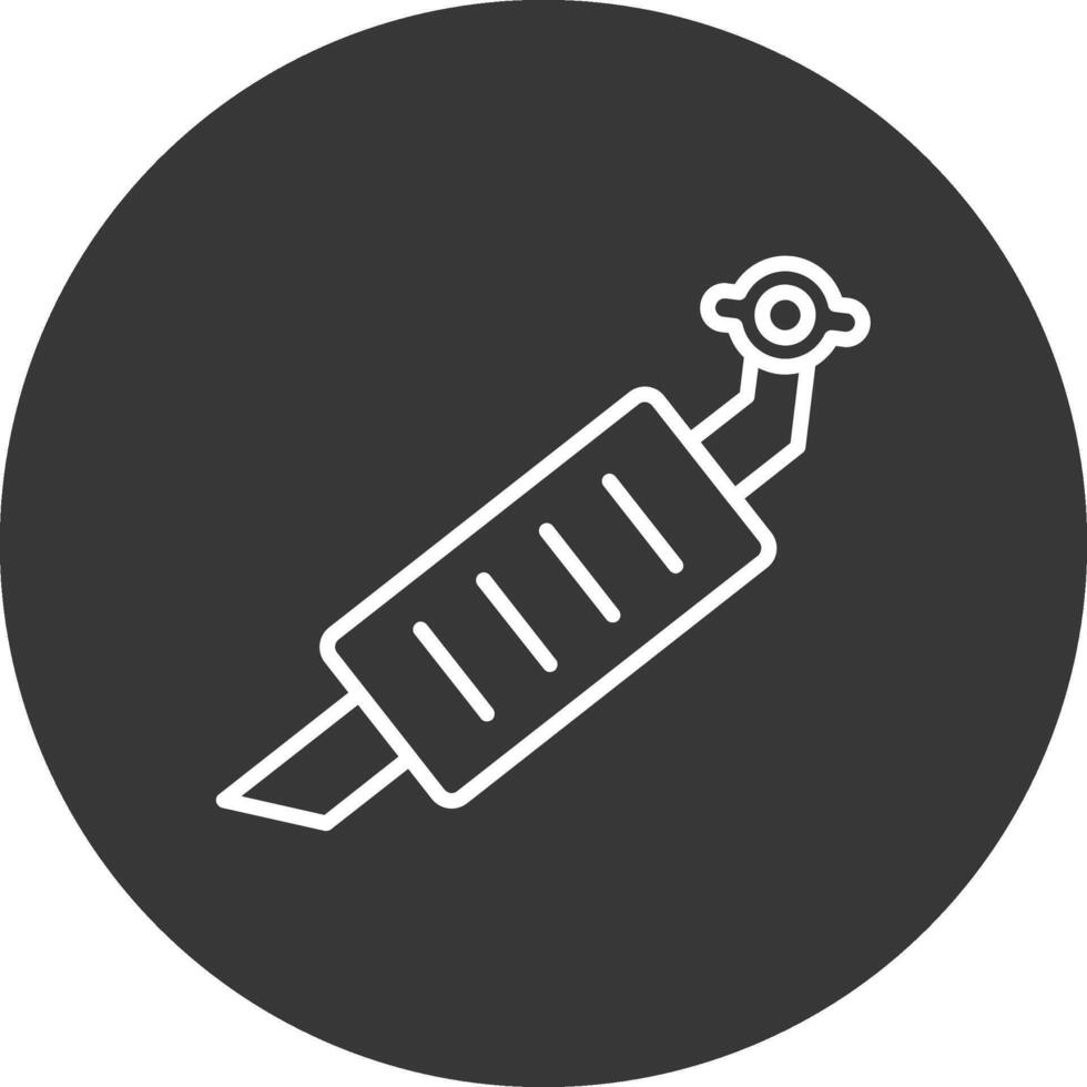 Exhaust Pipe Line Inverted Icon Design vector