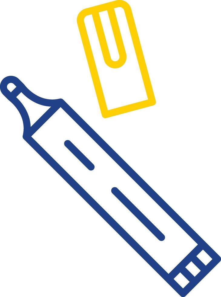 Pen Line Two Colour Icon Design vector