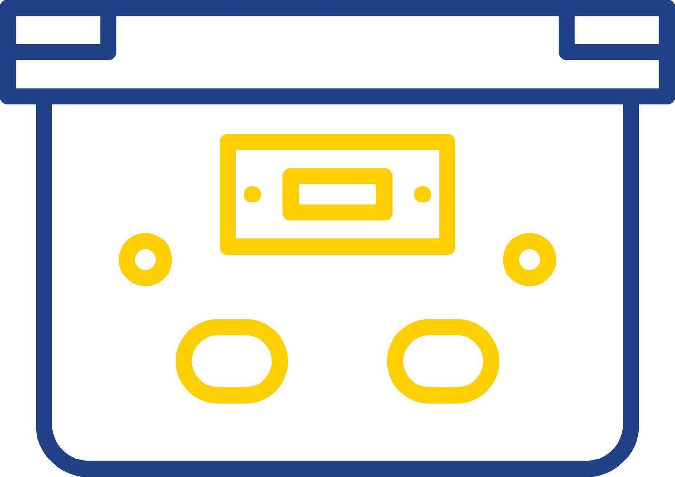 Box Line Two Colour Icon Design vector