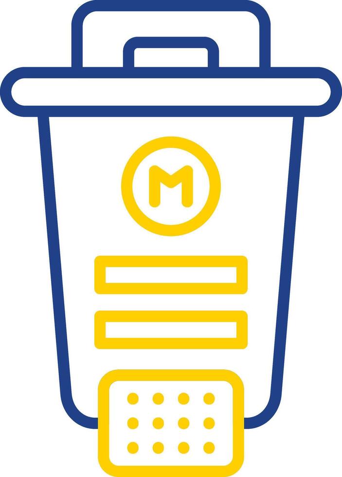 Ink Line Two Colour Icon Design vector