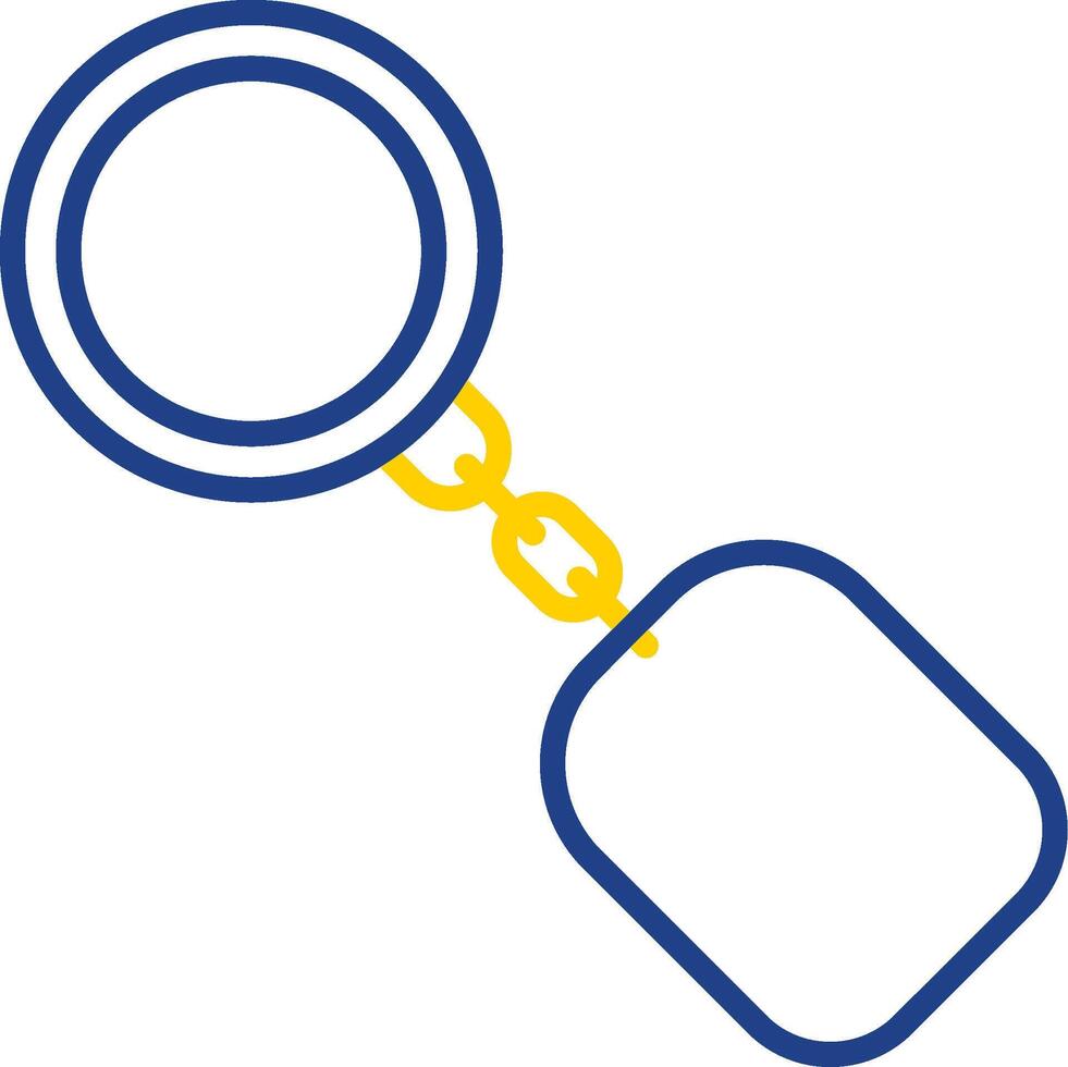 Key Ring Line Two Colour Icon Design vector