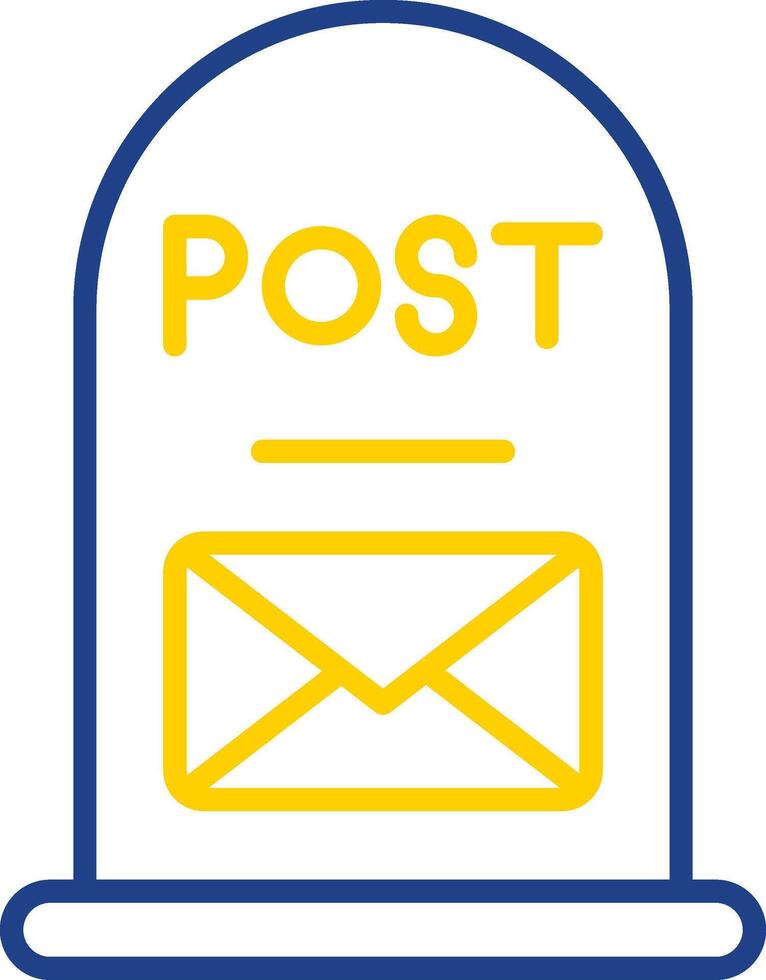 Post It Line Two Colour Icon Design vector