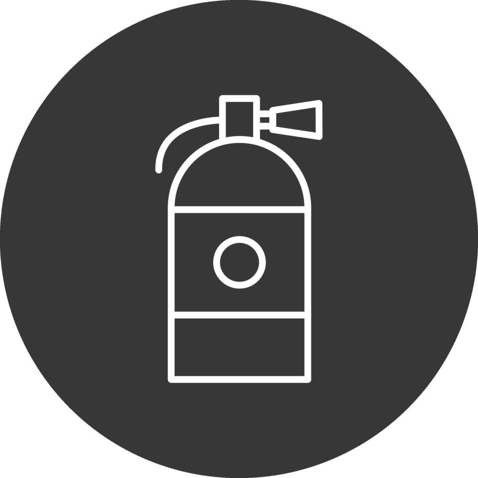 Fire Extinguisher Line Inverted Icon Design vector