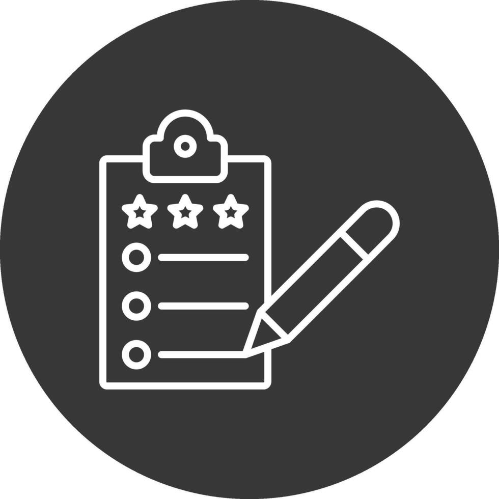 Quality Control Line Inverted Icon Design vector