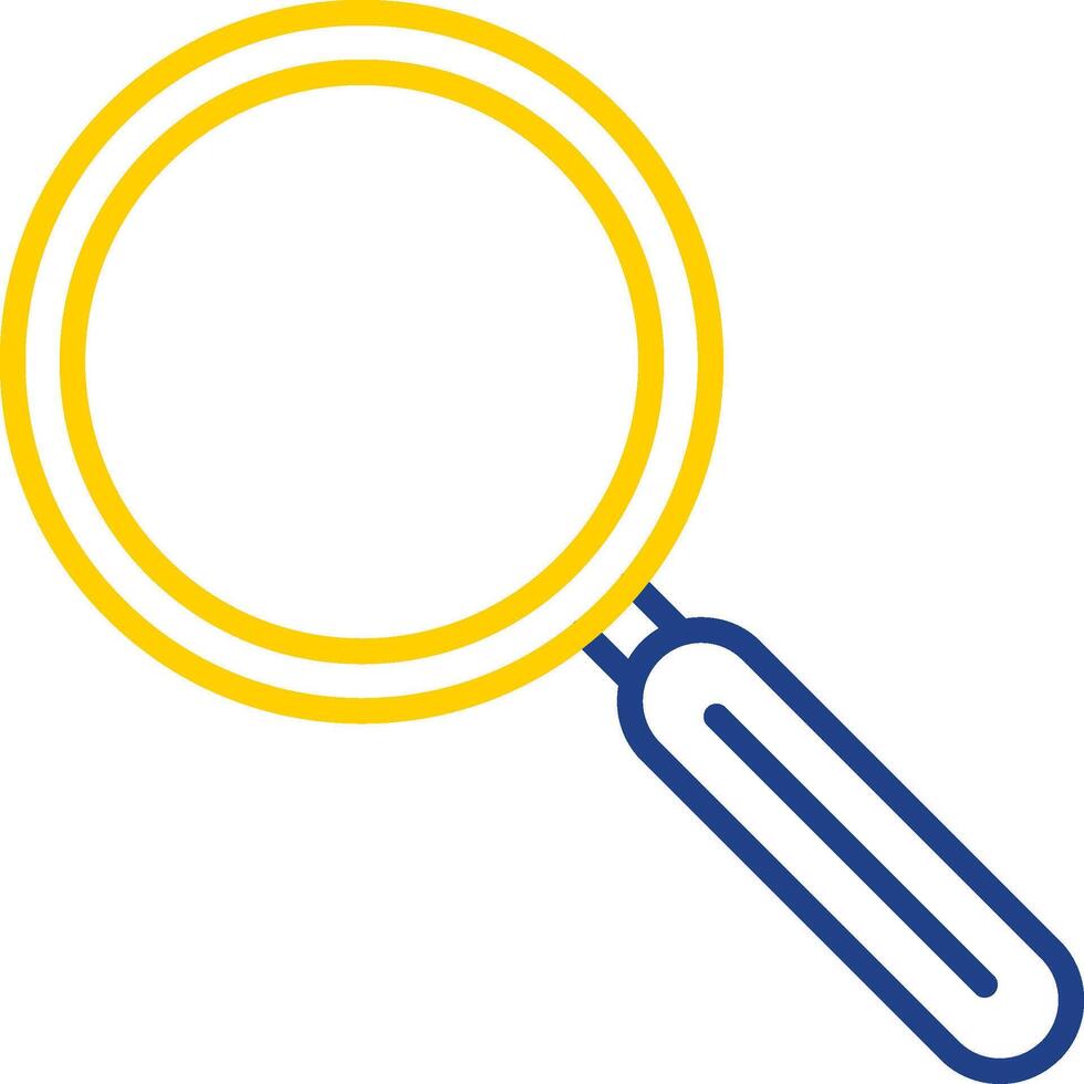 Magnifying Glass Line Two Colour Icon Design vector