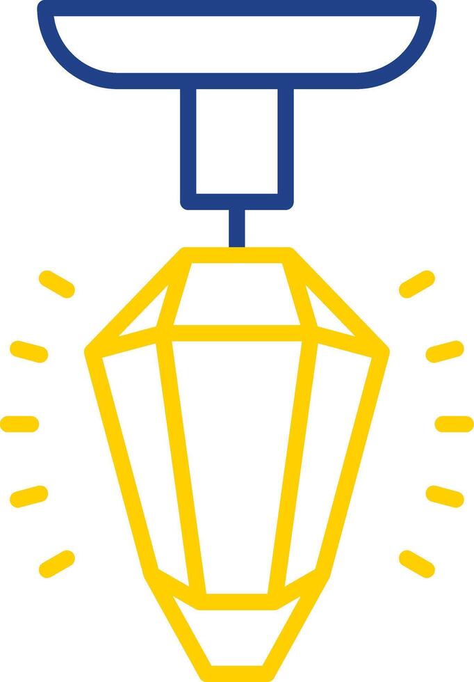 Street Light Line Two Colour Icon Design vector