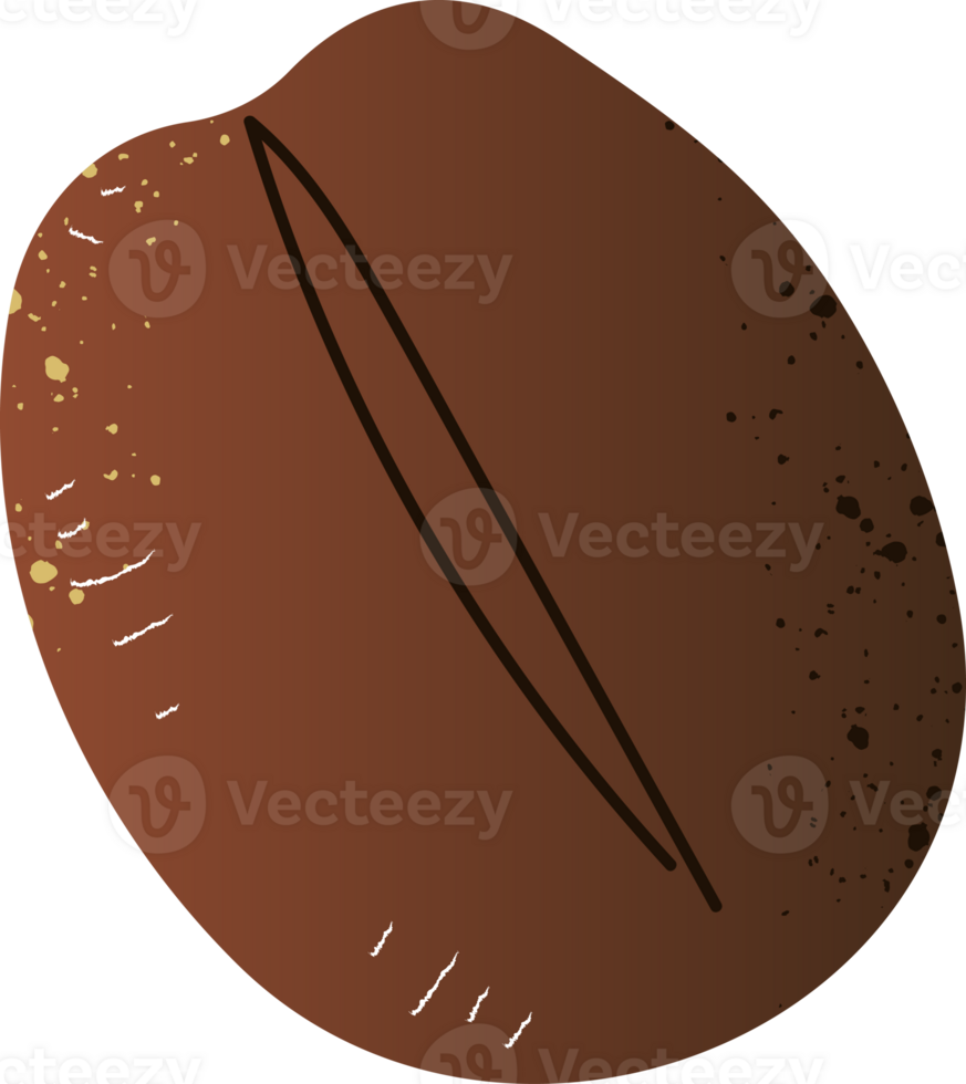 Coffe bean for invigorating drink png