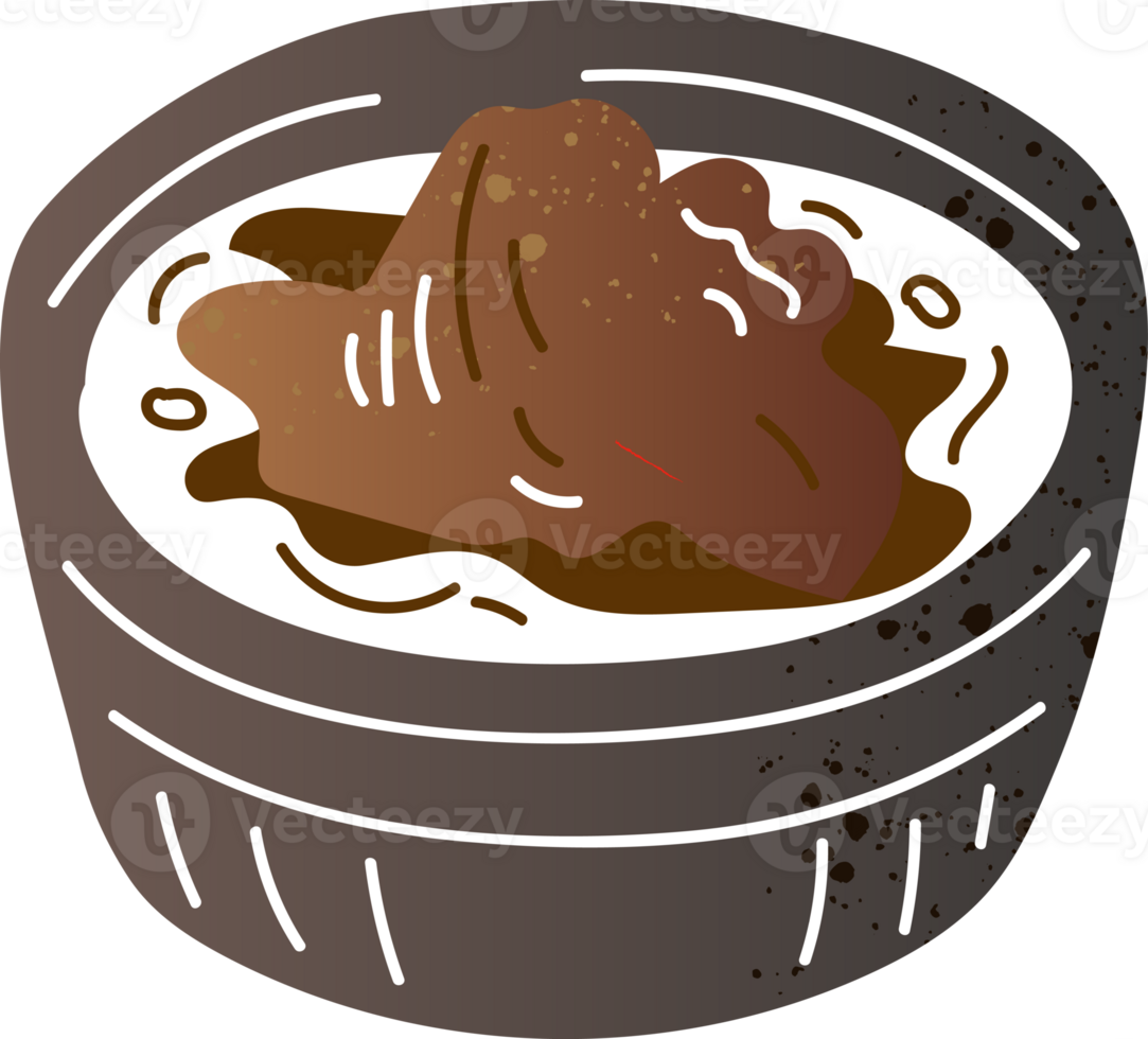 mu schu im Schokolade Dessert png