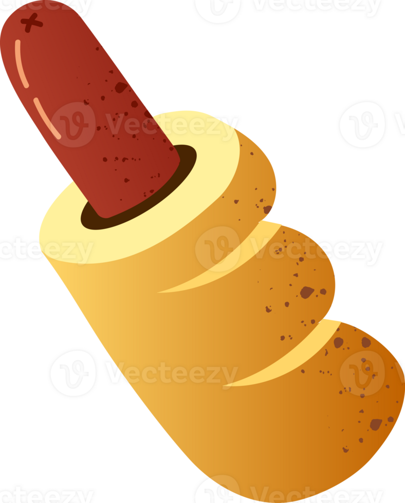 Sausage in dough fast food png