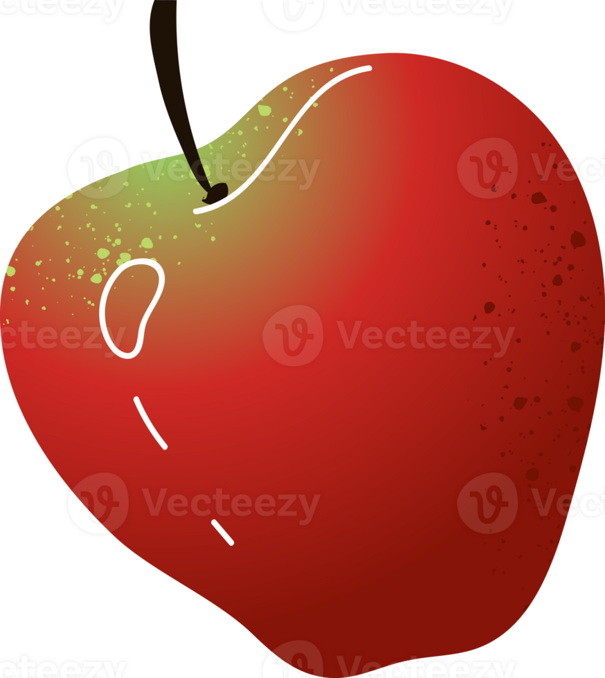 Whole red apple fresh fruit png