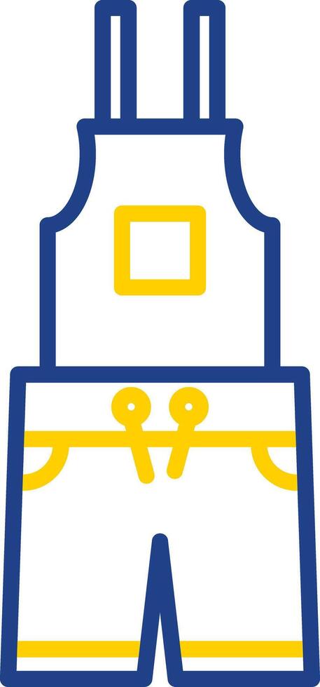 Dungarees Line Two Colour Icon Design vector